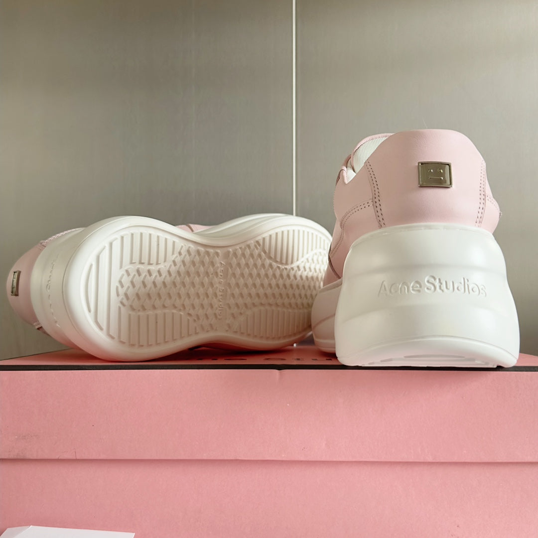 rosa Plateau-Sportschuhe