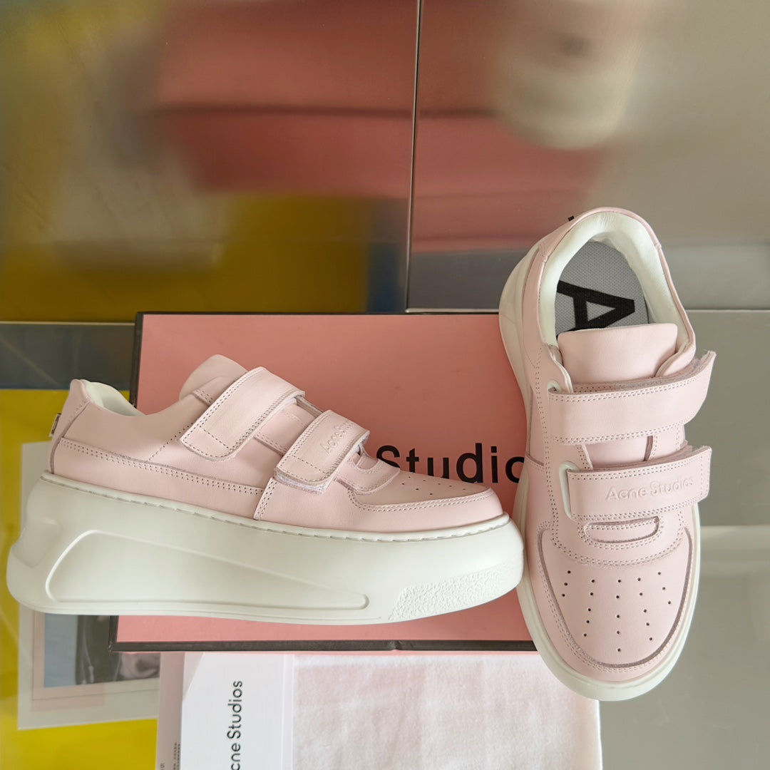 rosa Plateau-Sportschuhe