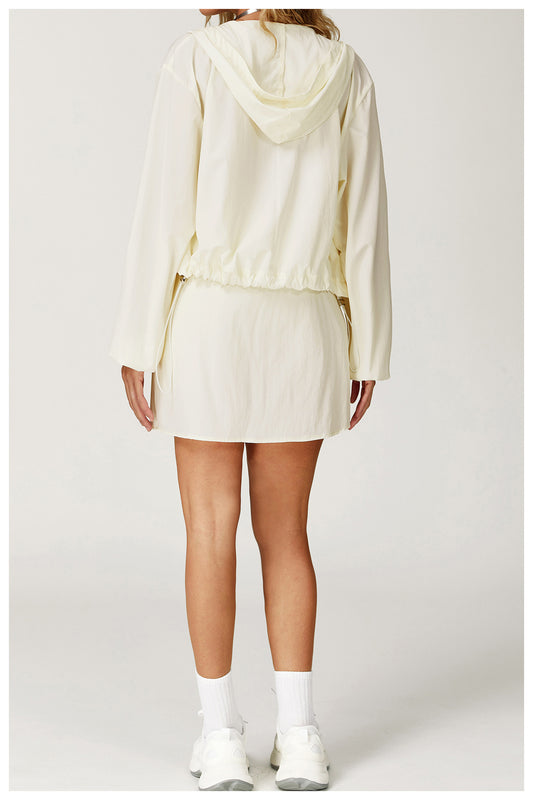 UV-Schutz atmungsaktiver Sportanzug01-Creme Farbe
